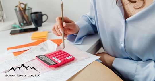 woman calculating finances